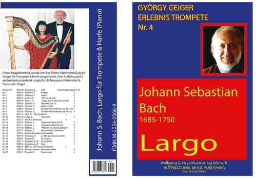 BACH, Johann Sebastian 1685-1750; Largo aus dem Concert VI.; Trompete in B/C/Es, Harfe (Piano)