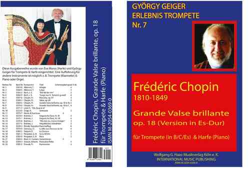 Chopin,Frédéric François 1810-1849; Grande Valse op.18  (Vers. in Es),Trumpet B/C/Es,Harp (Piano)