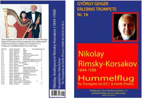 Rimsky-Korsakov, Nikolai 1844-1908; Flight of the Bumblebee for trumpet in C/B/Es and Harp (Piano)
