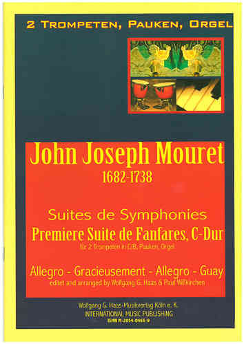 Mouret,John-Joseph 1682-1738 -Premiere Suite de Fanfares, 1(2)Trumpet(s), Timp., Organ, C major