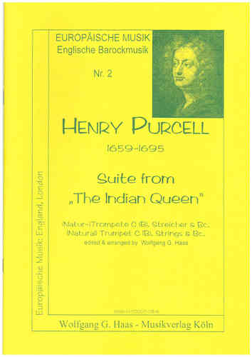 Purcell, Henry 1659-1695  Suite de "The Indian Queen" en ut majeur pour trompette B / C, cordes