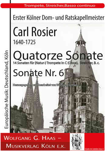 Rosier, Carl 1640-1725; Sonata Nr.6  Partitur, einf. Stimmensatz