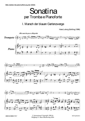 Schilling, Hans Ludwig 1927- 2012   -Sonatina para Trompeta, Piano    ISMN M-50000-173-7 € 16,60