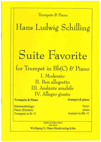 Schilling, Hans Ludwig 1927- 2012 -Favorite para trompeta y piano (Grado 2-3)