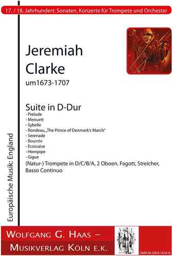 Clarke,Jeremiah 1673c-1707-Suite in Ré majeur, trompette, 2 hautbois, basson, cordes, B.c.