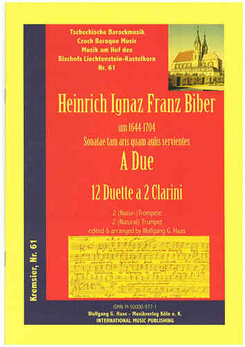 Heinrich Ignaz Biber, Franz 1644-1704 - A DUE, 12 Duets / 2 trompettes