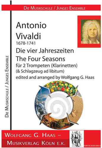 Vivaldi, Antonio 1678-1741 -El cuatro temporadas (extractos) / 2 trompetas (clarinetes) Perc. ad lib