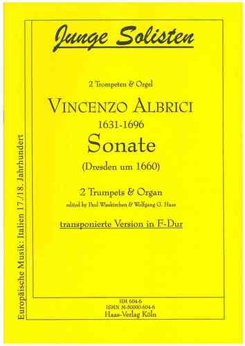 Albrici, Vincenzo 1631-1696 Sonata en fa mayor Do mayor, 2 trompetas, órgano (transpos)