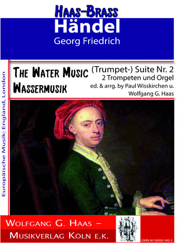 Handel, Georg Friedrich 1685-1759-Water Music C major for 2 trumpets in C, Bb, A and organ