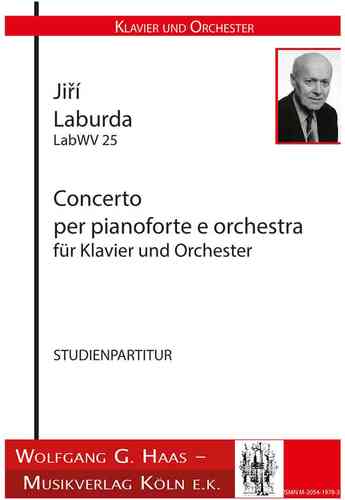 Laburda, Jiří 1931; Concerto pour piano et orchestre LabWV25 (ÉTUDE SCORE)
