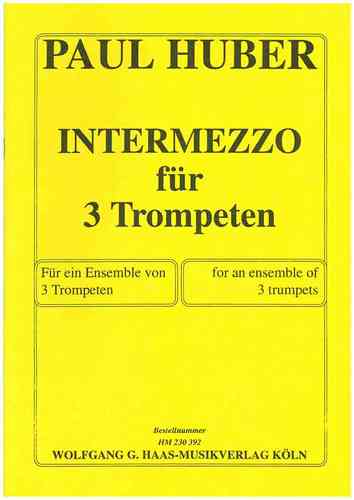 Huber, Paul 1918-2001  -Intermezzo Para 3 trompetas (clarinetes)