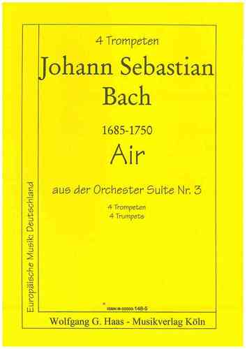 Bach, Johann Sebastian: "Air" from Orchestral Suite No.3 BWV1068, for 4 trumpets (clarinets)