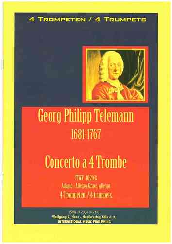 Telemann, Georg Philipp 1681-1767 -Concerto A 4 trompetas (TWV 40: 203) en sol mayor