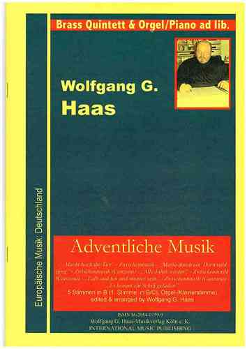 Wolfgang G. Haas -Adventliche Musique Haas WV 52 5 trompettes B (1ère partie B / C), orgue / piano)