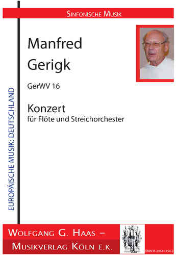Gerigk, Manfred OP, Concierto para flauta y orquesta de cuerdas GerWV 16, PARTITUR