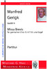 Gerigk, Manfred OP *1934 Missa Brevis, GerWV 9 PARTITUR
