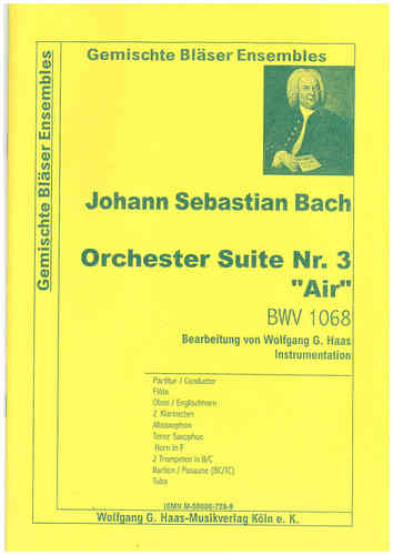 Bach, Johann Sebastian; Suite de -Orchestral Nº 3 BWV1068 "Aire" "Escuela orquesta No 16"