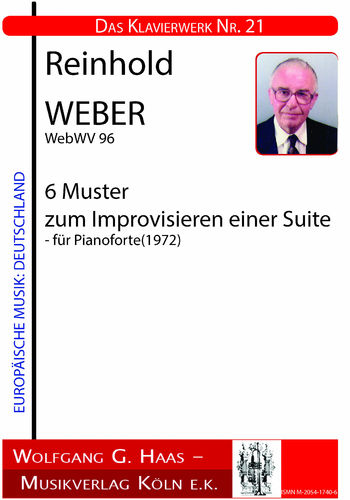 Weber, Reinhold 1927-2013 Six modèles pour improviser une suite WebWV 96