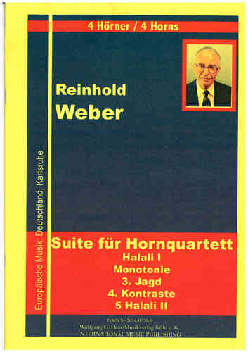 Weber, Reinhold 1927-2013 Suite per Horn Quartet (4 Corni F)