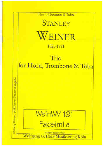 Weiner, Stanley 1925-1991 Trío WeinWV 191: para trompa, trombón, tuba