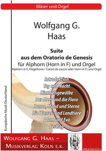 Haas, Wolfgang G.: Suite del Oratorio de Génesis para Alphorn y órgano