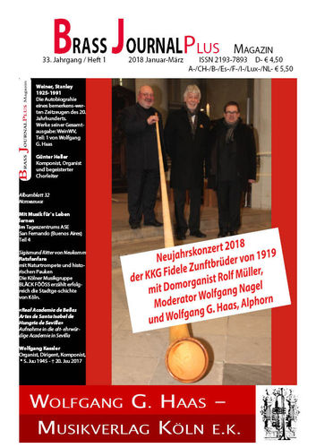 Brass Journal plus, 2018, 33. Jahrgang Heft 1 und 2, Januar-Juni, ISSN 2193-7893 E-Book