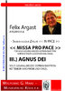 Argast, Felix; 7 teil. Zyklus IN PACE "MISSA PRO PACE" III.) AGNUS DEI ArgWV 31,6, Tenor-Sax, Org