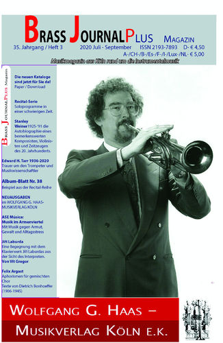 Brass Journal plus, 2020, 35. Jahrgang Heft 3, Juli-September ISSN 2193-7893 PAPER PRESS
