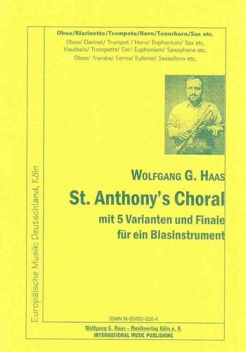 Haas,Wolfgang G. *1946; St. Anthony's choral mit 5 Varianten und Finale HaasWV21 Trompete (Grad 2-3)