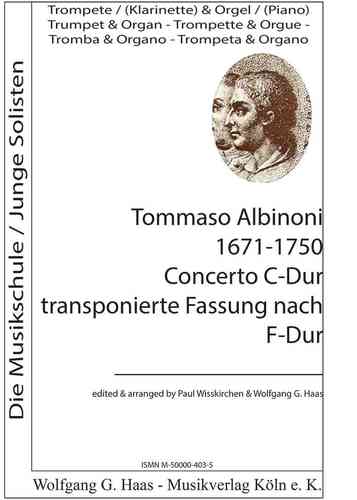 Tomaso Albinoni Concerto pour trompette 1671-1751 C / B-orgue la version transposée en fa majeur