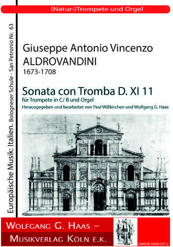 Aldrovandini, Giuseppe 1671-1707; Sonata para (Nat) Trompeta C / B, y Órgano