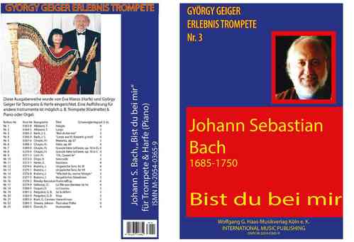 Bach, Johann Sebastian 1685-1750; "Etes-vous avec moi" BWV508 pour trompette et Harpe (P