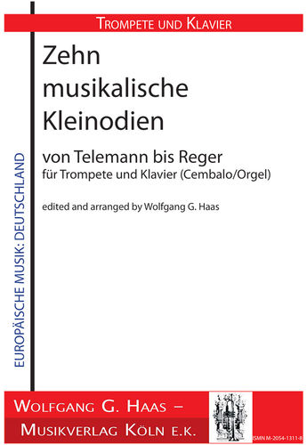 collection; Dix bijoux musicales pour trompette en Ut/ Si bémol et piano (clavecin / Organ)