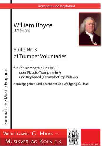 Boyce, William; Suite n ° 3 de Trumpet Voluntaries pour trompette et orgue.