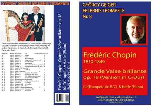 Chopin,Frédéric François 1810-1849; Grande Valse op18 (Vers. in C Dur) Trumpet B/C/Es,Harp (Piano)
