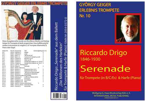 Drigo, Riccardo 1846-1930; Serenade Nr.10, Trumpet B/C/Es, Harp (Piano)