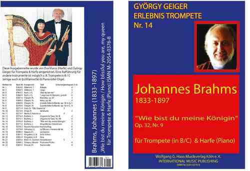 Brahms, Johannes 1833-1897; “Wie bist du, meine Königin" pour trompette, Harpe (Piano)