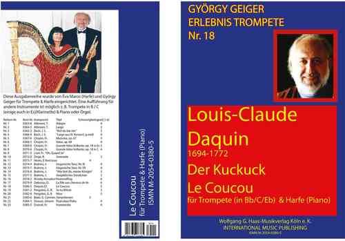 Daquin, Louis-Claude 1694-1772; El cuco para trompeta B / C / Es, Arpa (Piano)