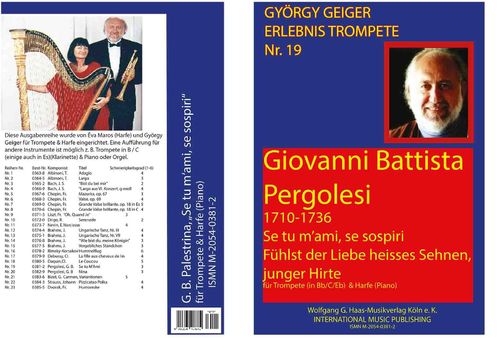 Pergolesi,Giovanni Battista 1710-1736; Se tu m’ami, para trompeta B / C / es, Arpa (Piano)