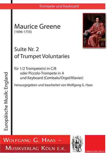 Maurice Greene (1696-1755) Suite no.2 de Trumpet Voluntaries pour 1/2 trompette(s)  C / B  A et pian