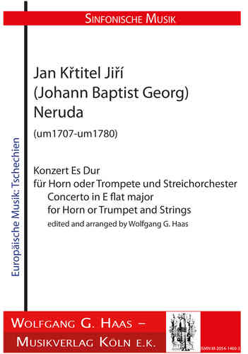Neruda, Johann Baptist Georg um1707-um1780  Concert mi bémol majeur PARTITUR