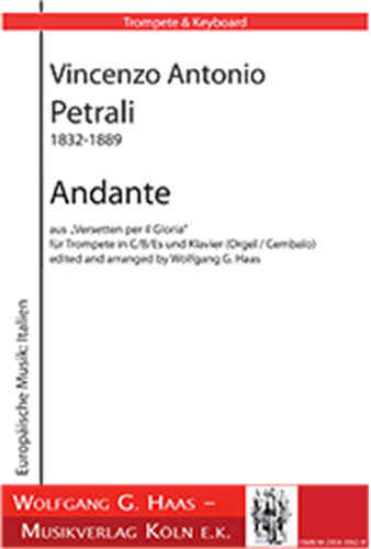 Petrali, Vincenzo Antonio 1832-1889 -Andante for Trumpet B / C / Es, piano (organ / harpsichord)