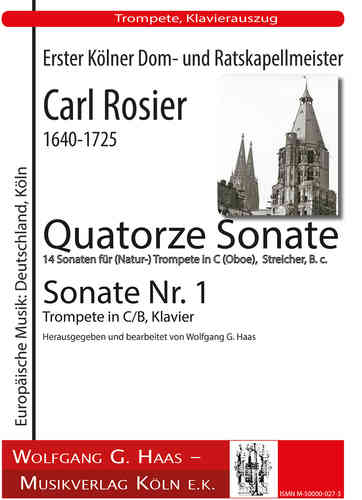 Rosier, Carl 1640-1725 -Sonata No. 1 para trompeta (natural) (oboe), órgano / piano de