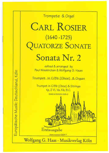 Rosier, Carl 1640-1725 -Sonata N ° 2 pour (naturel) trompette (hautbois), orgue / piano
