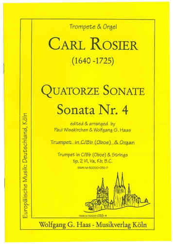 Rosier, Carl 1640-1725 -Sonata No. 4 para trompeta (natural) (oboe), órgano / piano