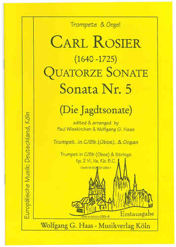 Rosier, Carl 1640-1725 -Sonata N ° 5 pour (naturel) trompette (hautbois), orgue / piano