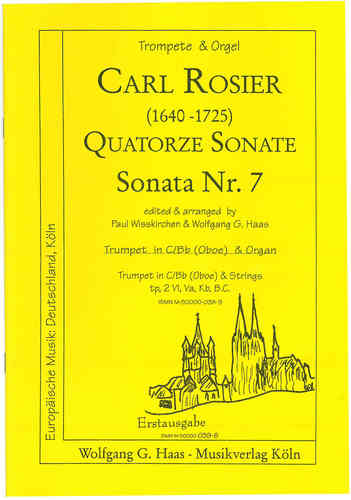 Rosier, Carl 1640-1725 -Sonata No. 7 para trompeta (natural) (oboe), órgano / piano