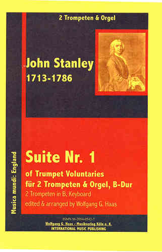 Stanley, John 1713-1786 -Suite Nr. 1 of Trumpet Voluntaries B-Dur für 2 Trompeten B, Orgel