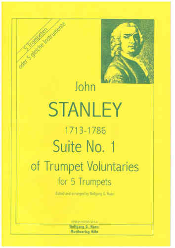 Stanley, John 1713-1786; Suite no. 1 für 5 Trompeten (oder 5 gleiche Instrumente)