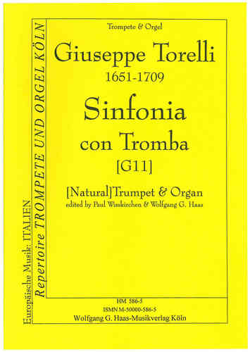 Torelli, Giuseppe 1658-1709 -Sinfonia (G11) / Trompete in D / C / B, Orgel